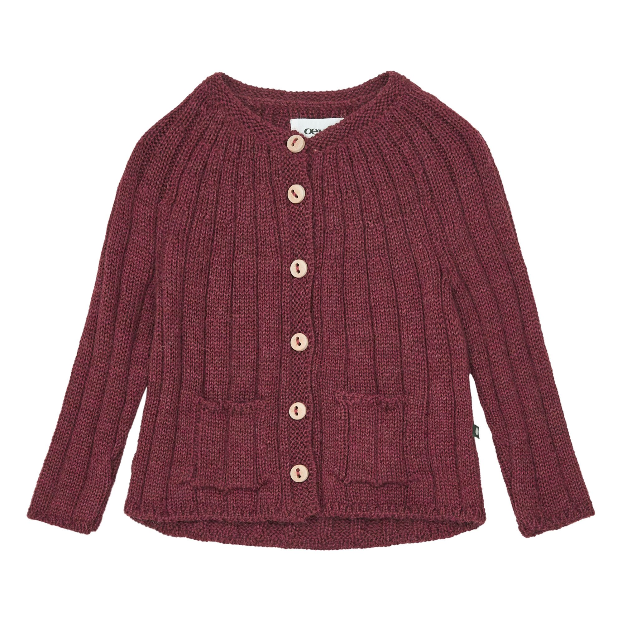 Oeuf NYC - Cardigan Côtelé Baby Alpaca - Fille - Bordeaux