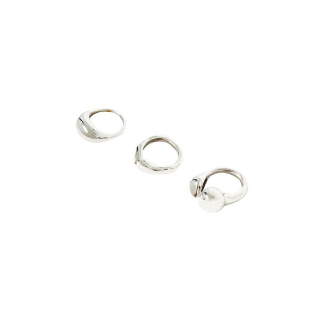 Pebble Stapelbare Ringe | Silber