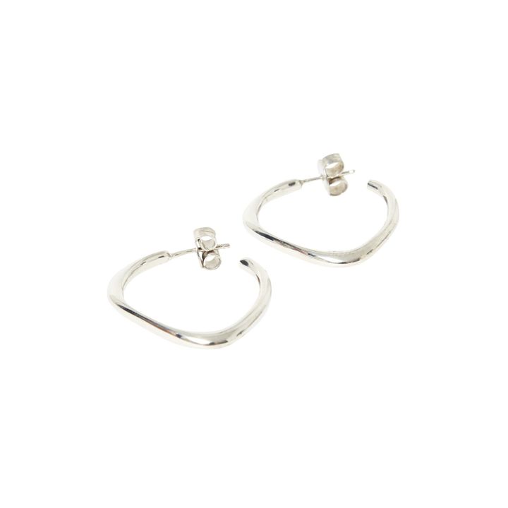 Mini Sunday Hoop Earrings | Plateado- Imagen del producto n°1