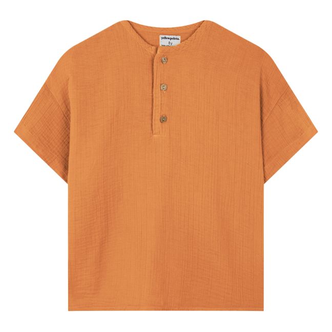 Organic Cotton Kurta Shirt | Orange