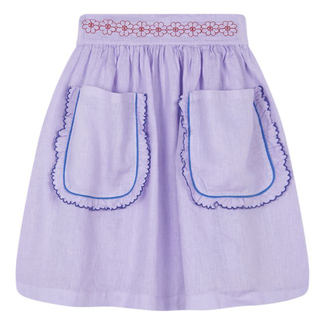 Grandma Linen Skirt Mauve
