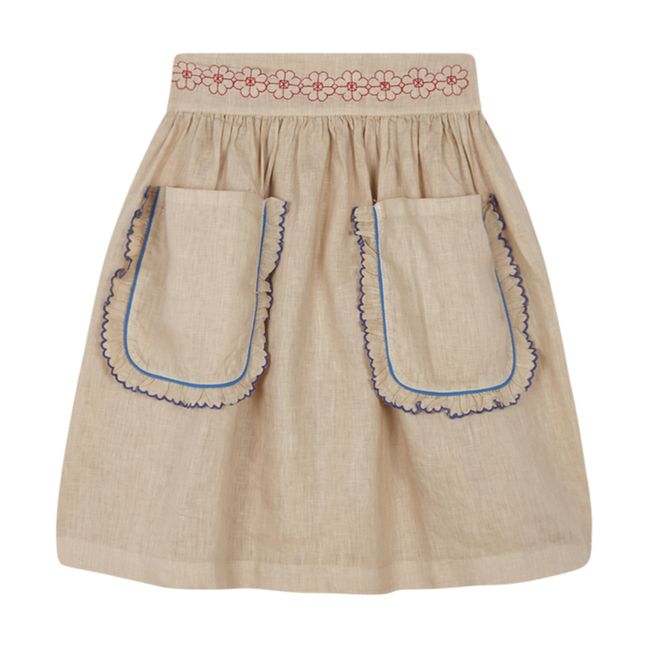 Grandma Linen Skirt Beige