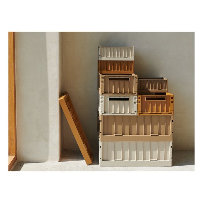 Cagette pliable Weston - Set de 2 | Caramel