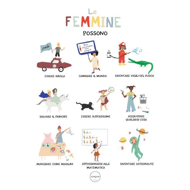 Poster Le Femmine Possono… in lingua italiana