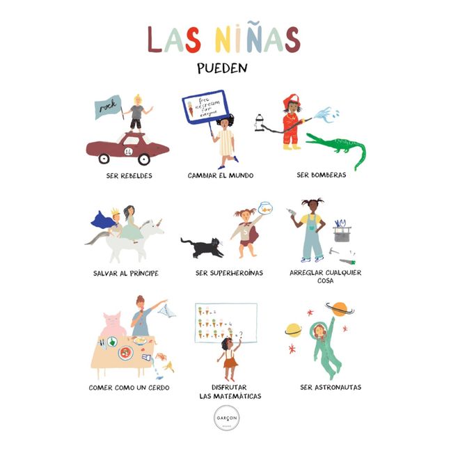 Poster Las Niñas pueden… in lingua spagnola