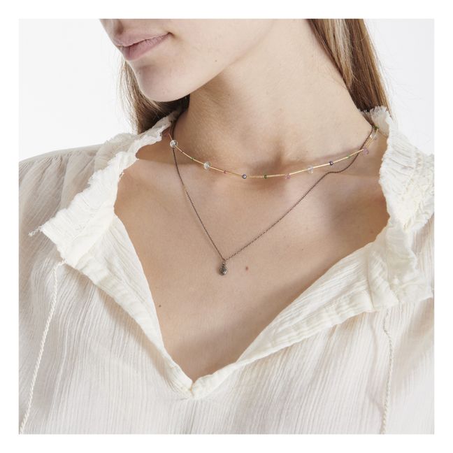 Collar Aby | Azul Gris