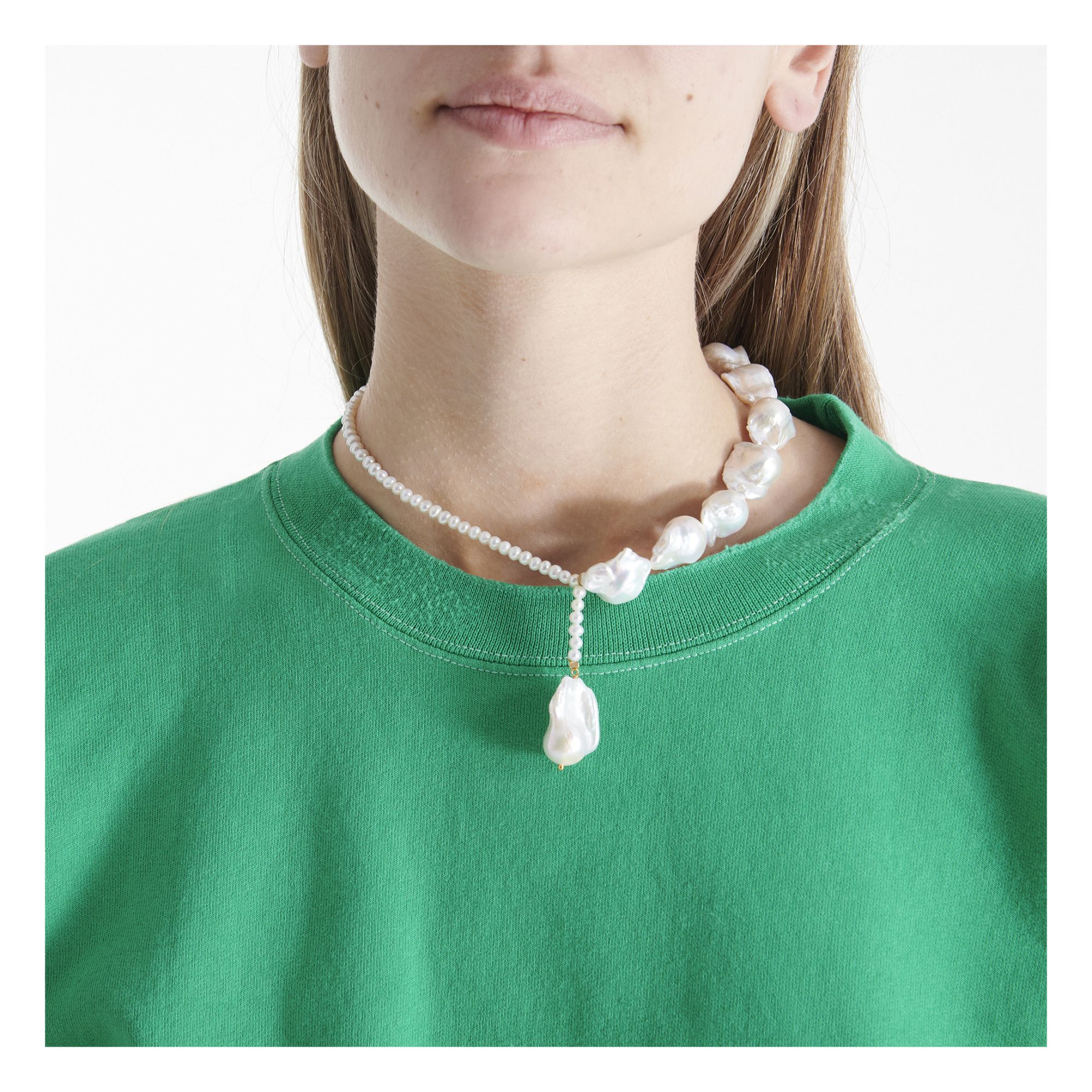 Collier Perles Blanc- Image produit n°1