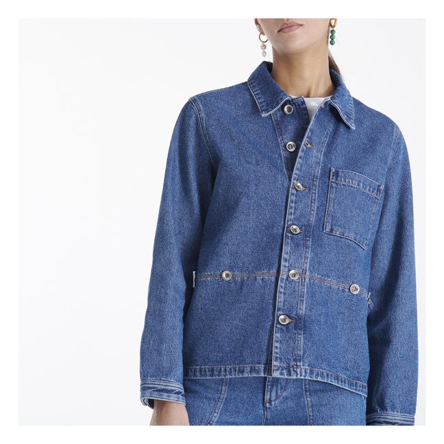 Dina Recycled Cotton Denim Jacket Blue