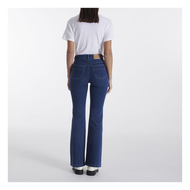 Jeans Flare , a righe | Blu marino