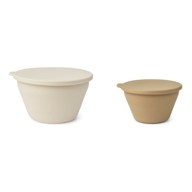 Dale Silicone Foldable Storage Bowls - Set of 2 | Sandfarben