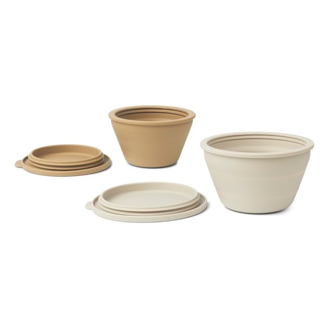 Dale Silicone Foldable Storage Bowls - Set of 2 Sandfarben