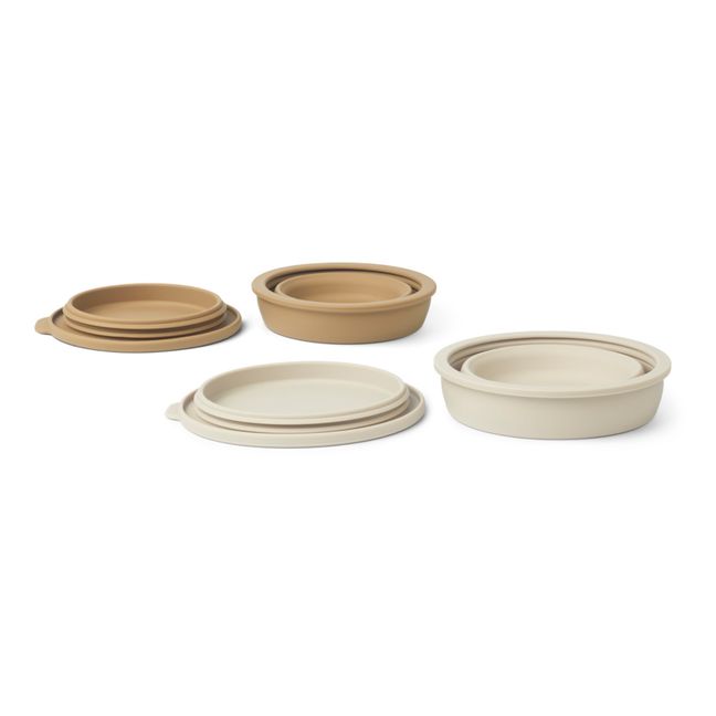 Dale Silicone Foldable Storage Bowls - Set of 2 | Sandfarben