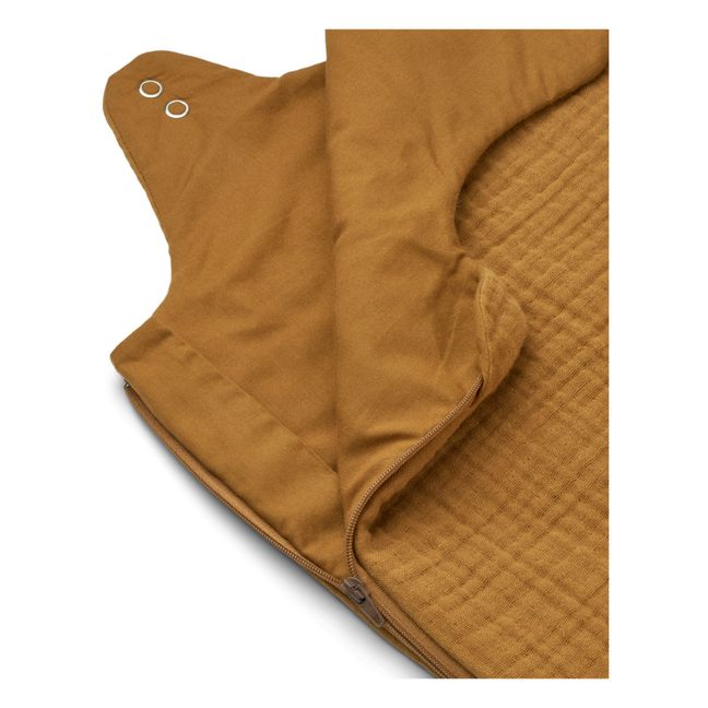Leichter Babyschlafsack aus Bio-Baumwolle Flora Karamel