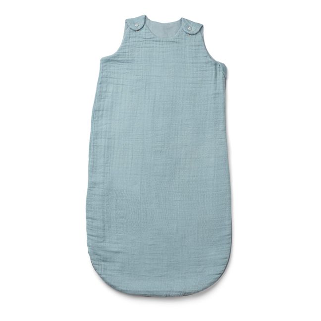 Leichter Babyschlafsack aus Bio-Baumwolle Flora Blau
