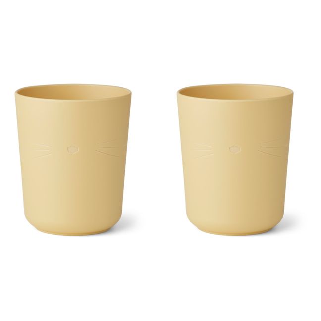 Vasos Stine de PLA-set de 7 | Amarillo palo