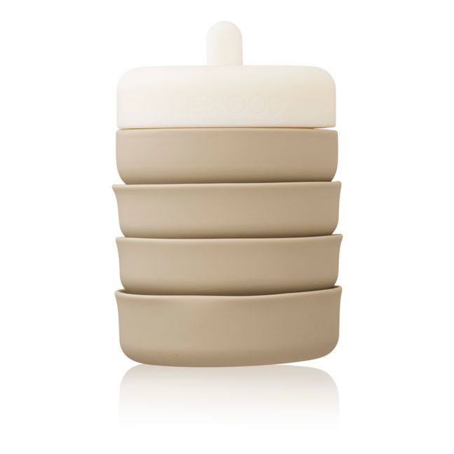 Wilson faltbare Trinkflasche aus Silikon | Sandfarben