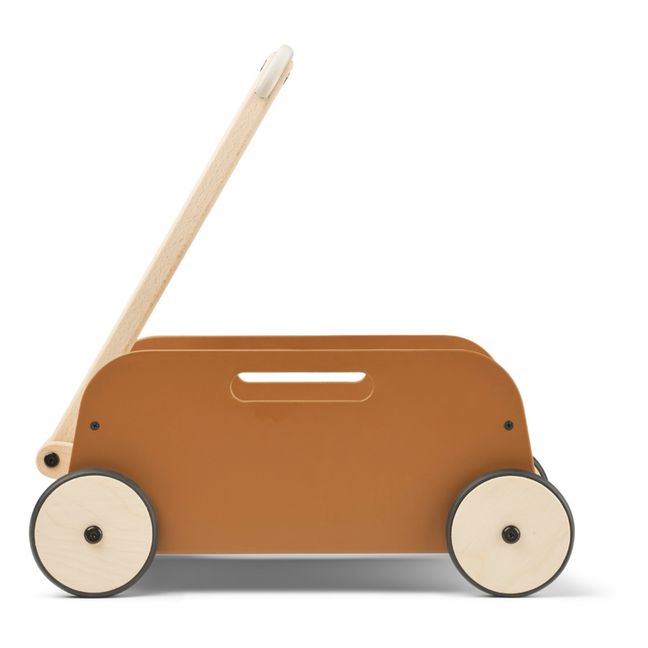 Tyra Wooden Pull Cart | Caramel