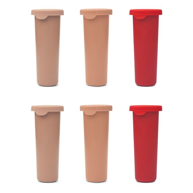Stampi per gelati Gianni, in silicone - Set di 6 | Rosso