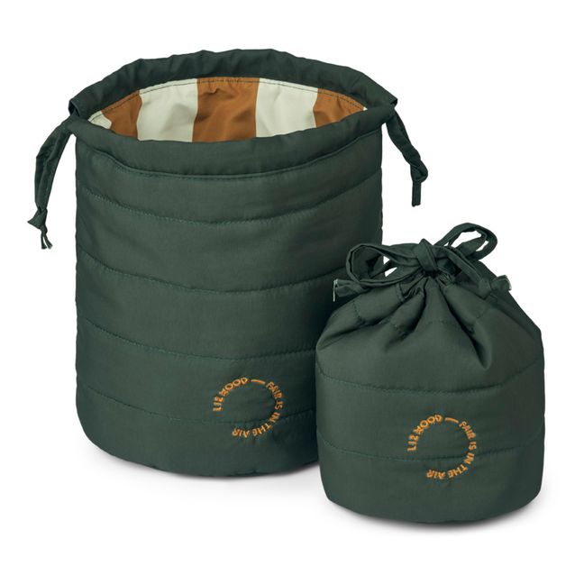 Pochettes de rangement Luan-set de 2 | Vert foncé