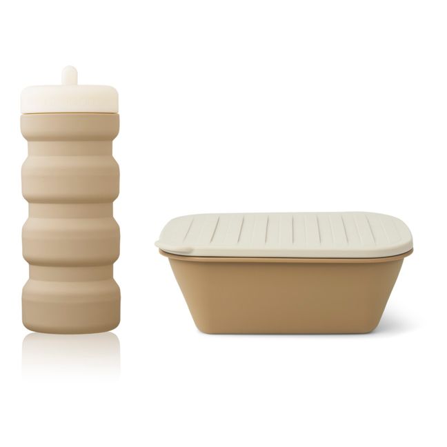 Jose Silicone lunchbox and flask set | Sand