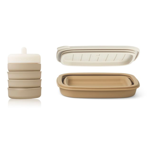 Jose Silicone lunchbox and flask set | Sand