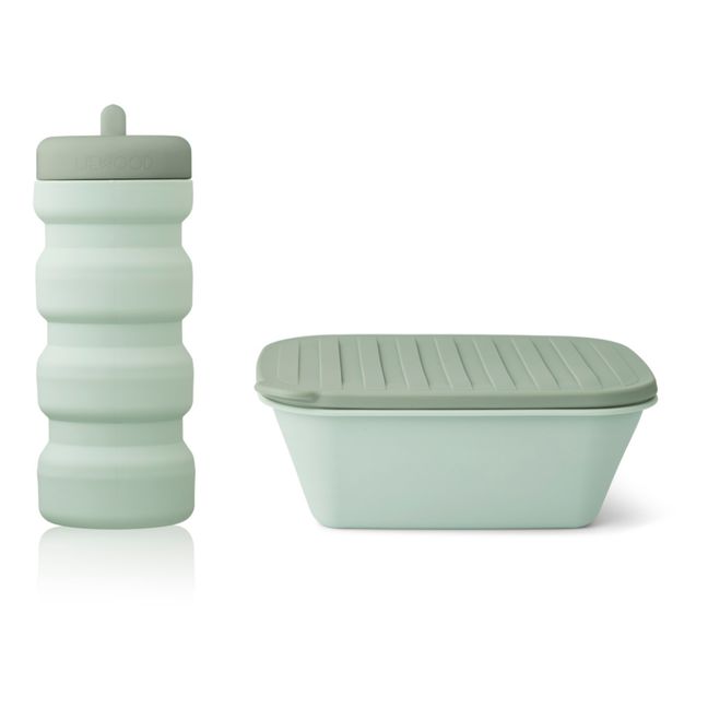 Jose Silicone lunchbox and flask set | Pale green