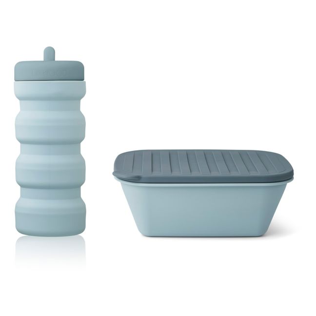 Jose Silicone lunchbox and flask set | Blue