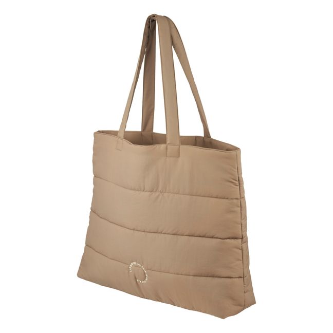 Quilted Shopping Bag | Beige