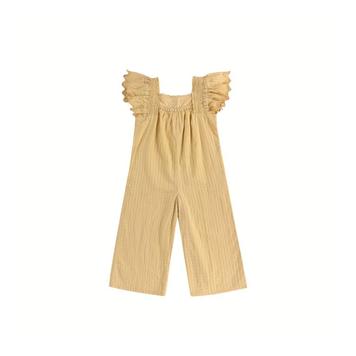 Irene Organic Cotton Jumpsuit | Pale yellow- Product image n°0