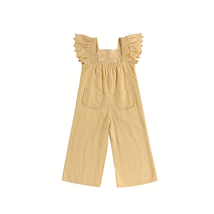 Irene Organic Cotton Jumpsuit | Pale yellow- Product image n°6