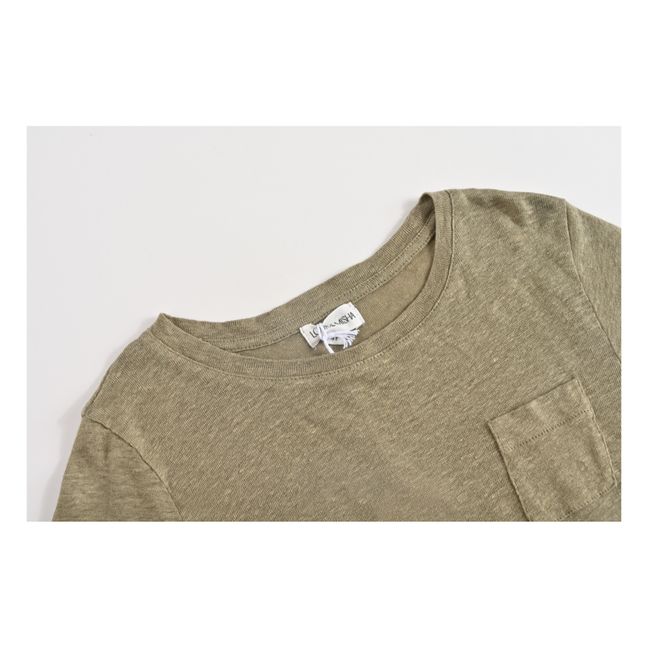 Stano Linen T-Shirt Verde militare