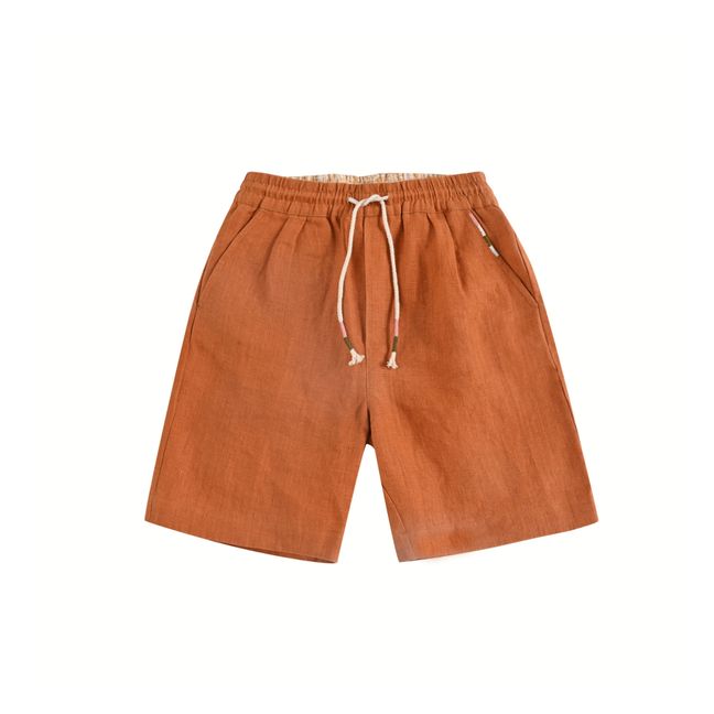 Obiki Linen Shorts Rust