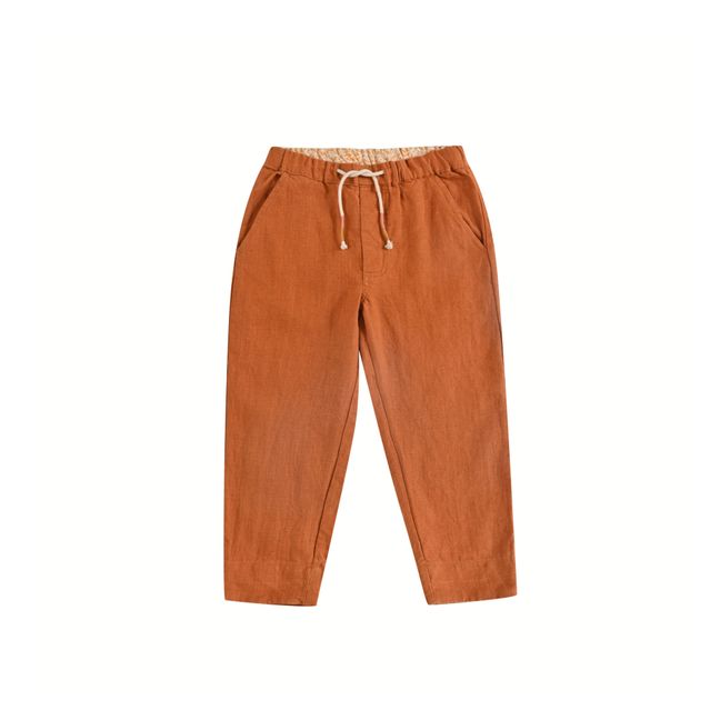Abel Linen Trousers Rust