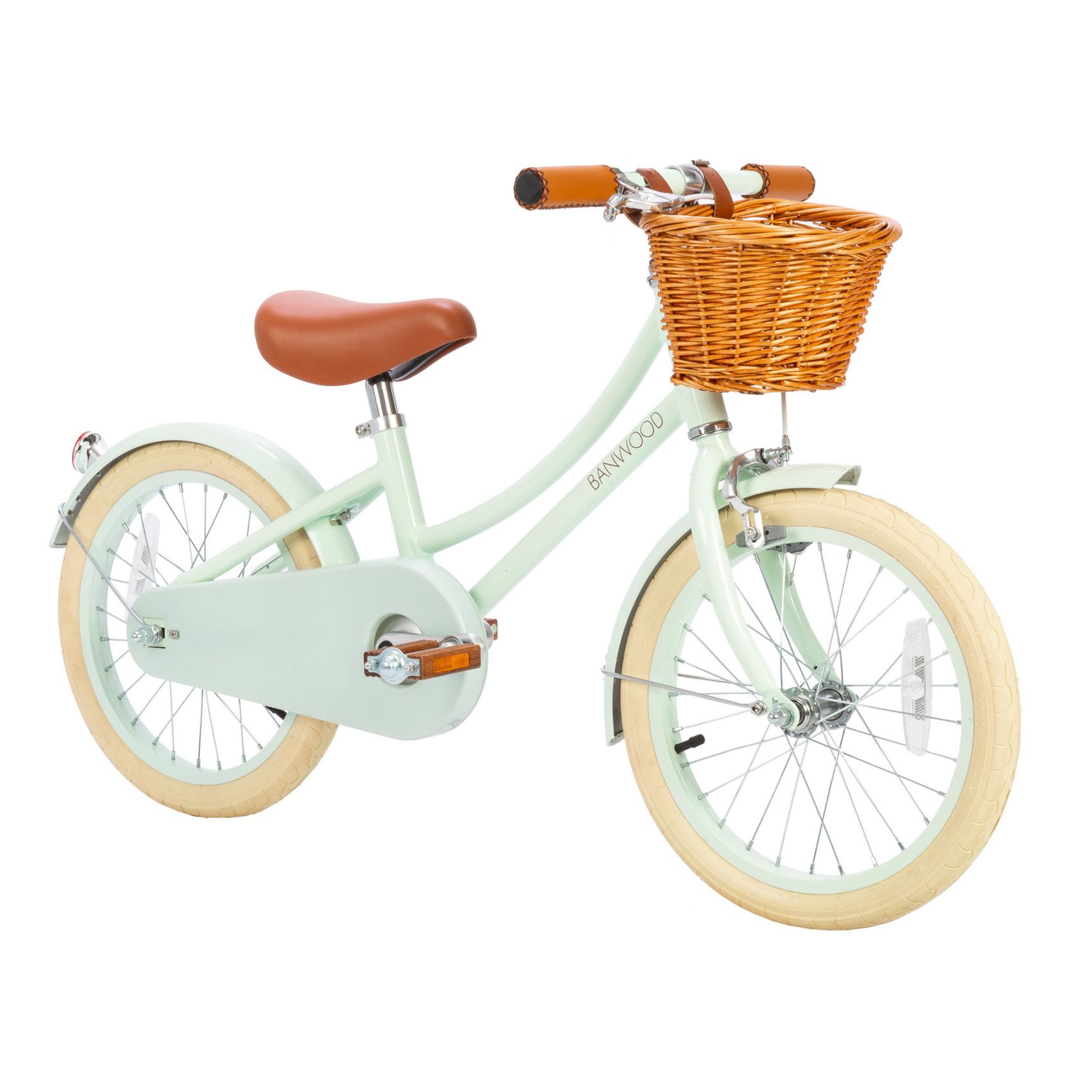 mint green bicycle with basket