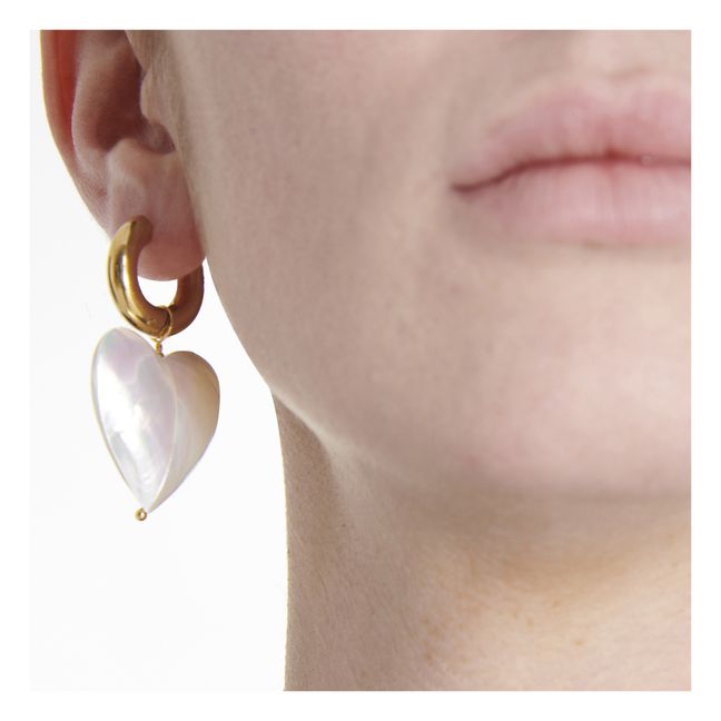 Mismatching Heart and Pepper Earrings Gold