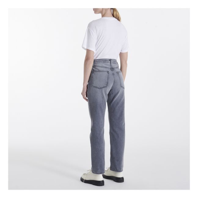 Arts High-Waisted Straight Leg Jeans Tracing Grey