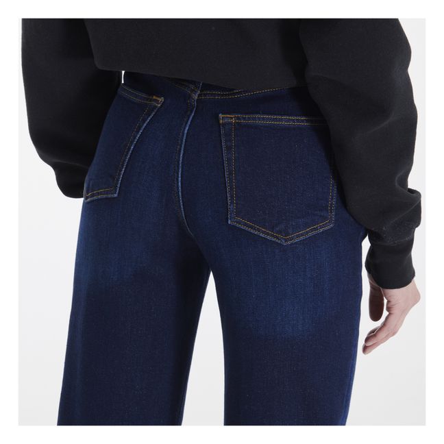 The Mickey High Rise Wide Leg Jeans Blue Steel