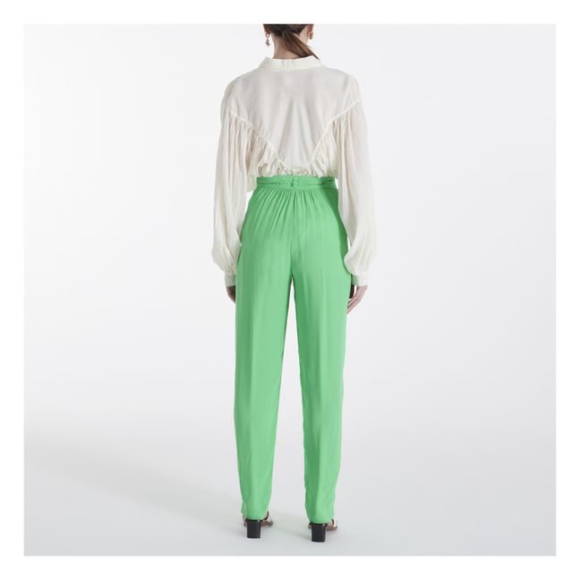 Pleated Trousers Green