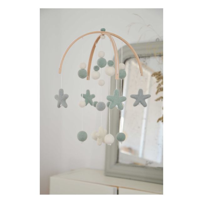 Felted Wool Star Mobile | Green