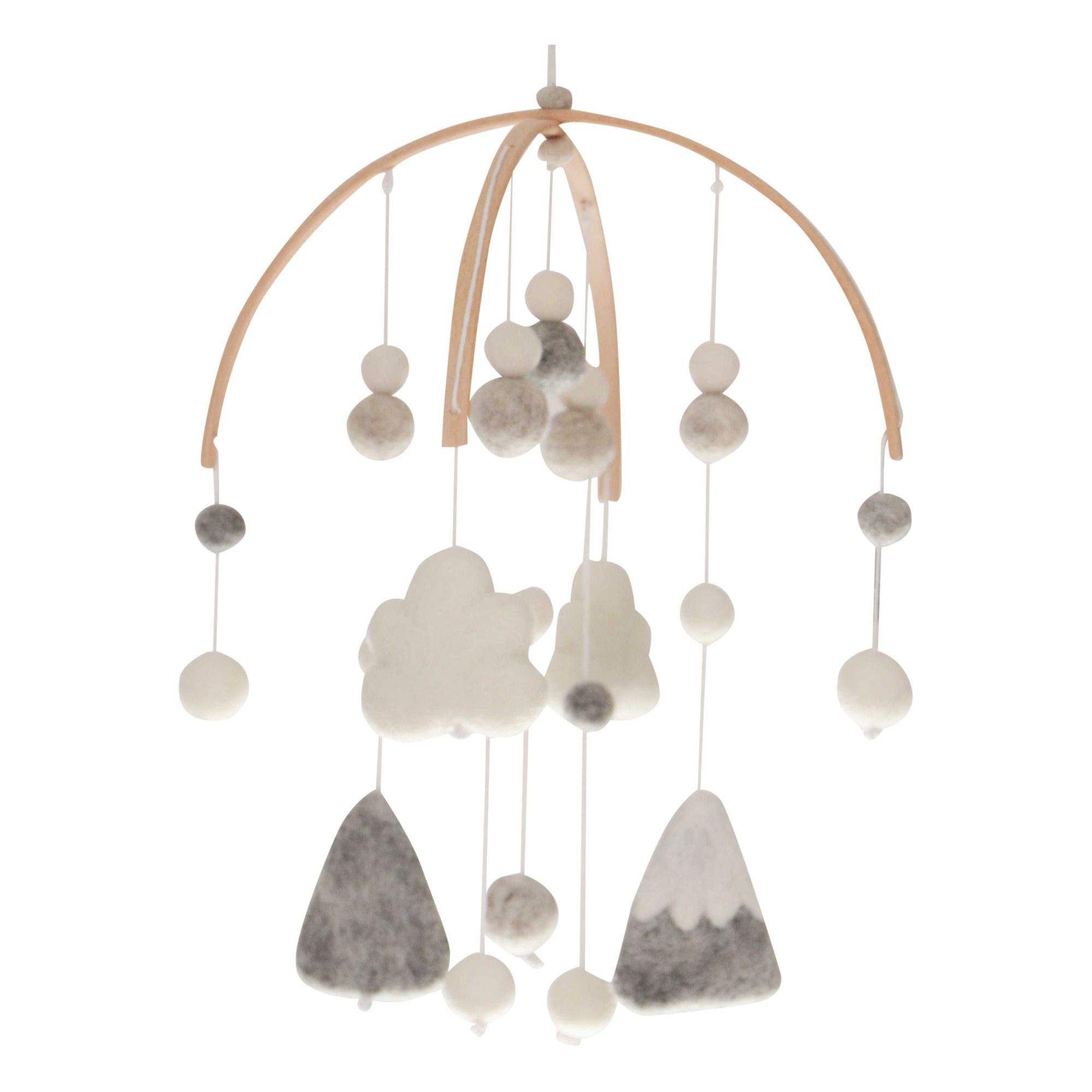Calm - Mobile Les Montagnes en laine feutrée - Gris