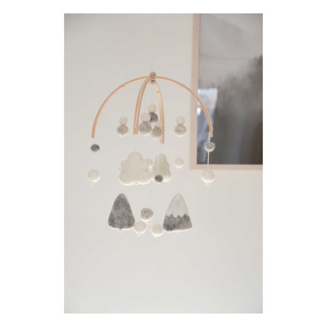 Felted Wool Mountain Mobile | Grey