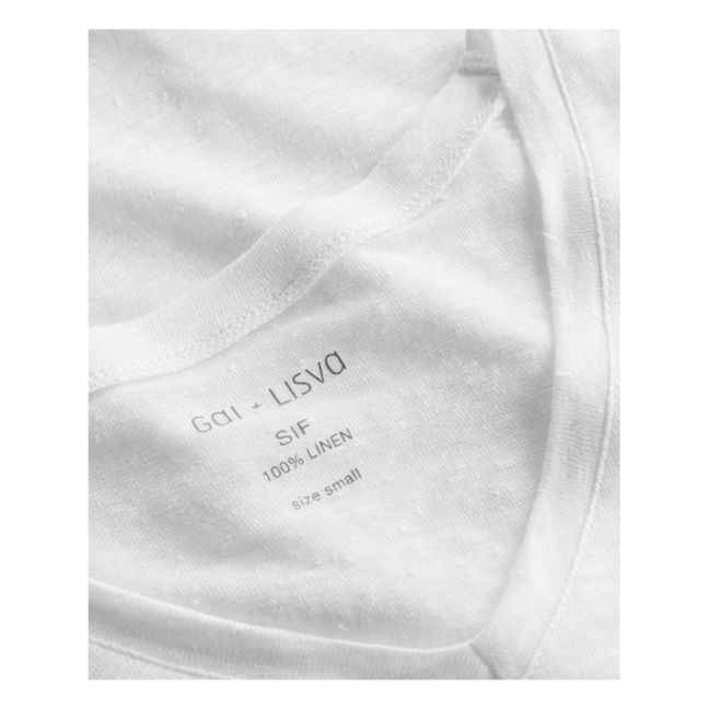 Leinen-T-Shirt Sif  Weiß