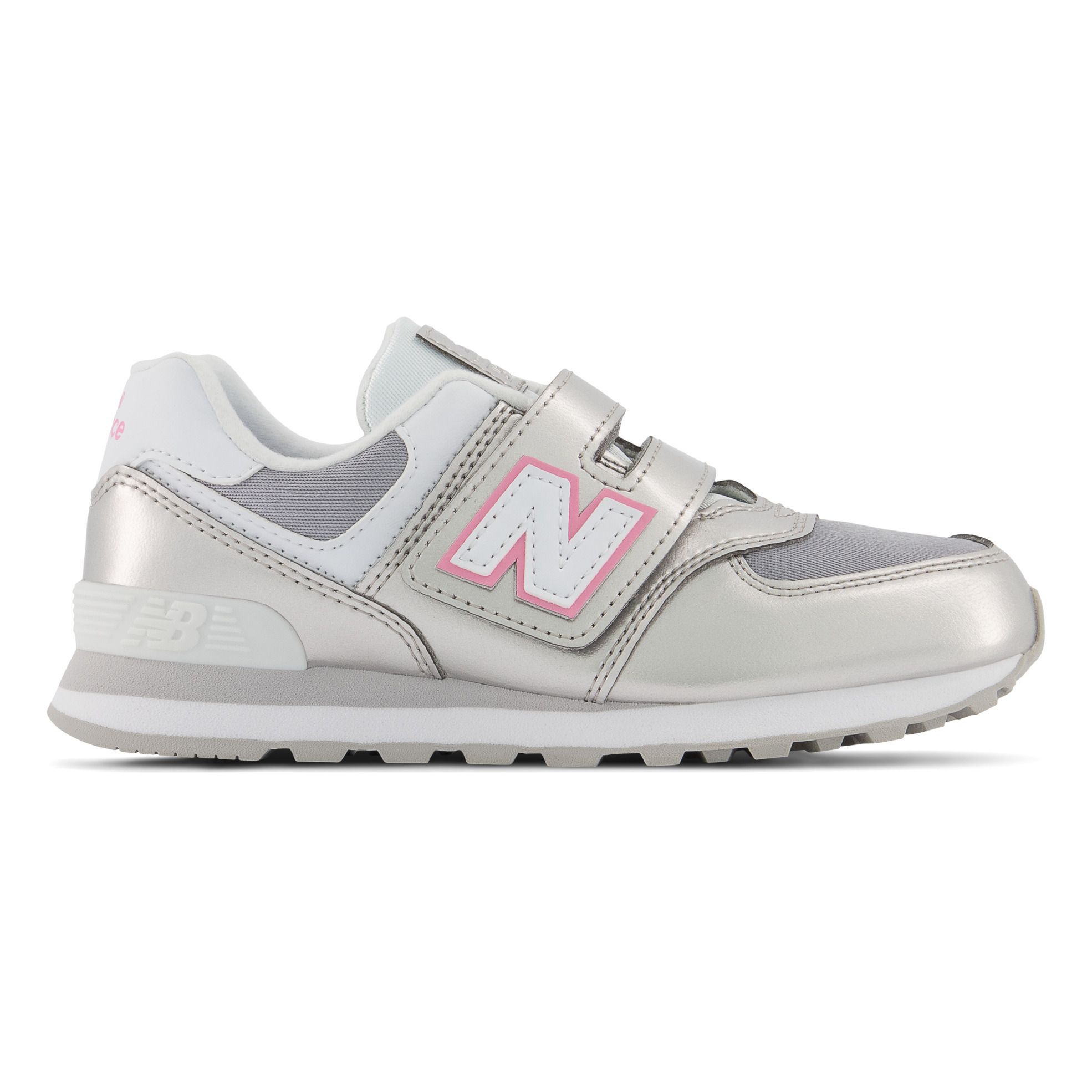 New Balance - Baskets 574 Scratchs Métalisées - Fille - Argenté