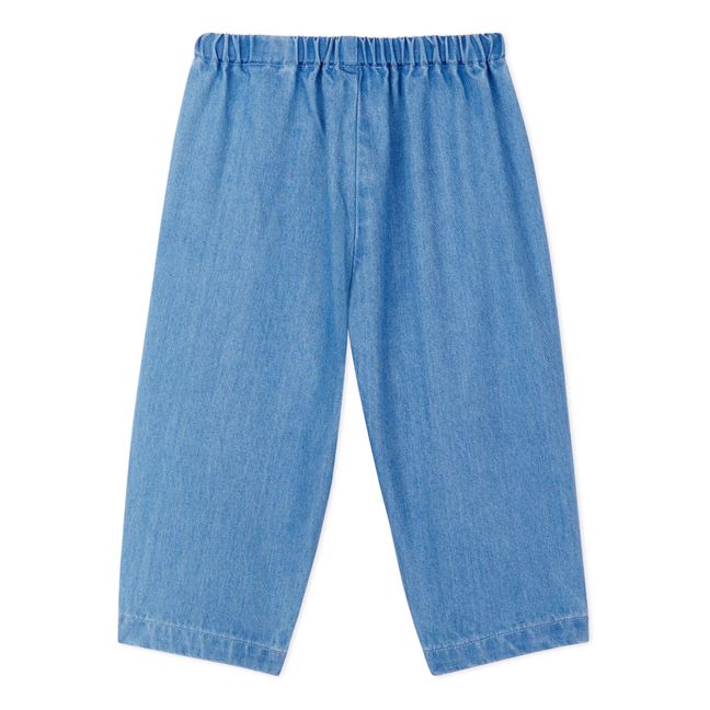 Bapuche Organic Cotton Denim Trousers Azzurro