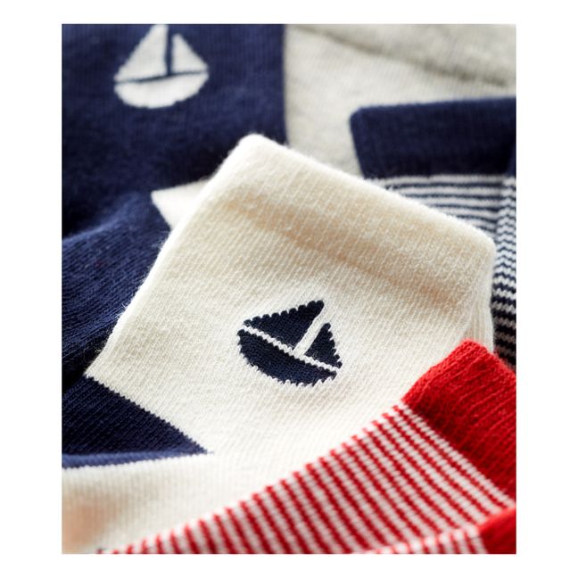 Little Boat Socks - Set of 4 Navy blue