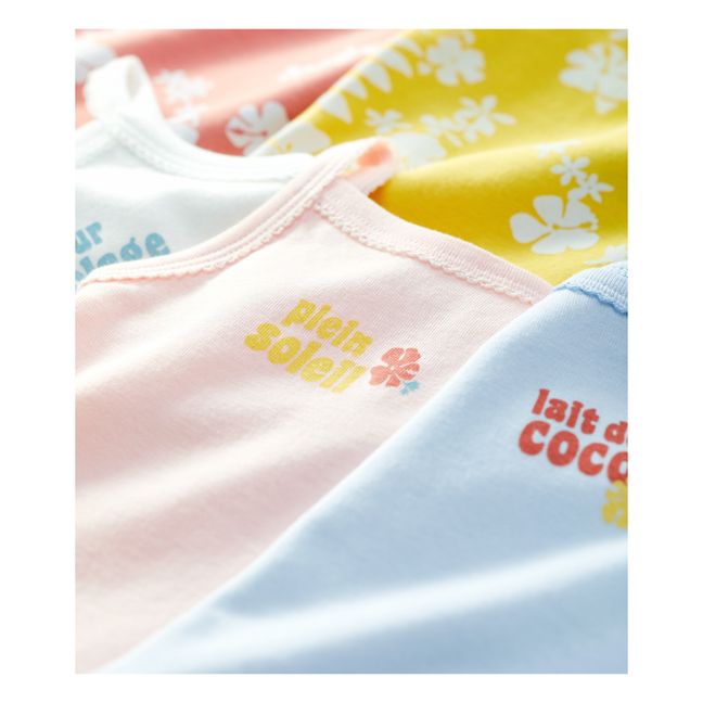 Organic Cotton Sleeveless Baby Bodysuits - Set of 5  White