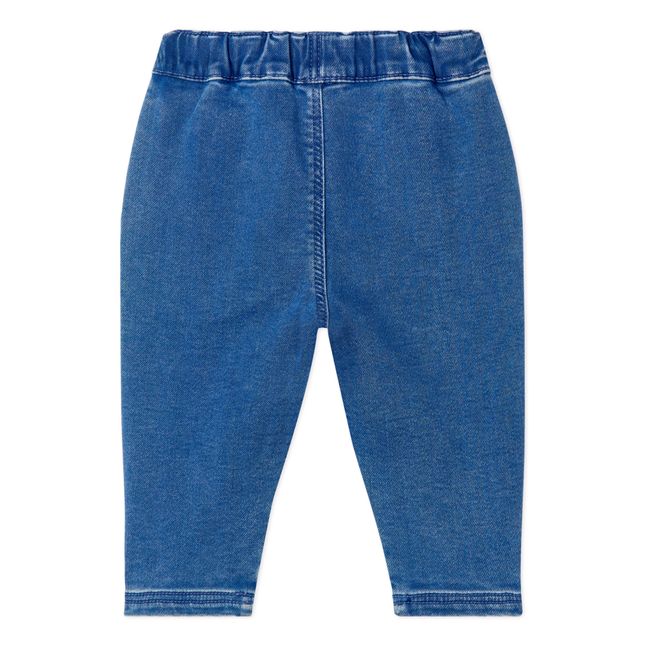 Bap Organic Cotton Denim Trousers Blu marino