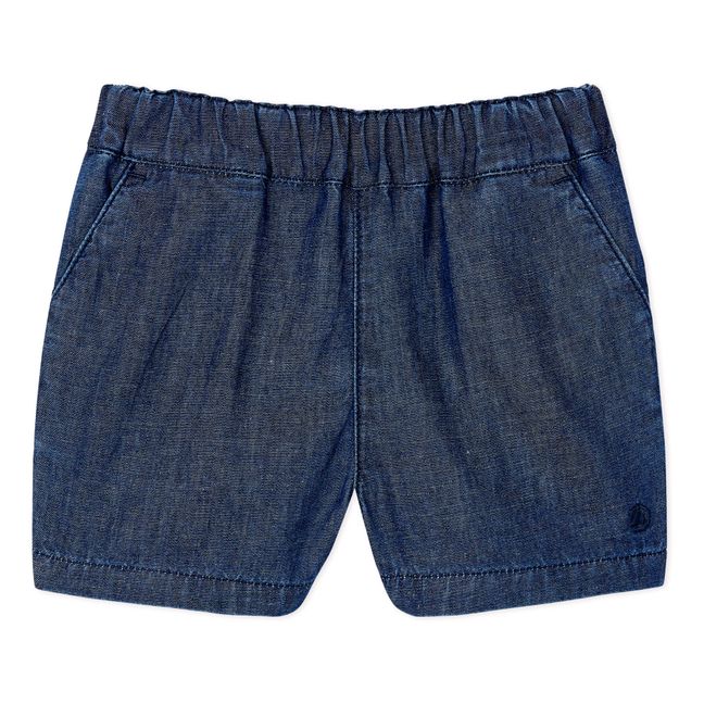 Baptiste Organic Cotton Denim Shorts Blue