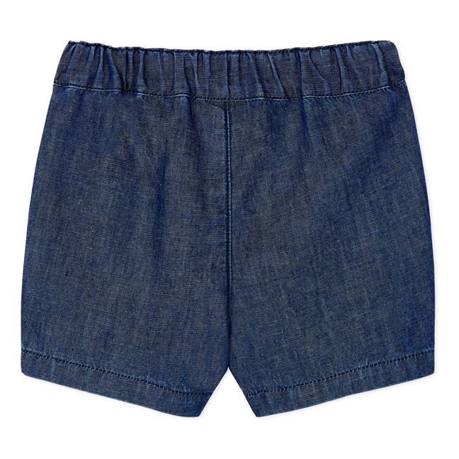 Pantalón corto Baptiste Denim de algodón orgánico Azul