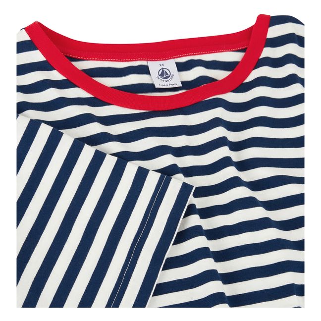 Boxy Striped T-shirt - Women’s Collection - Navy blue